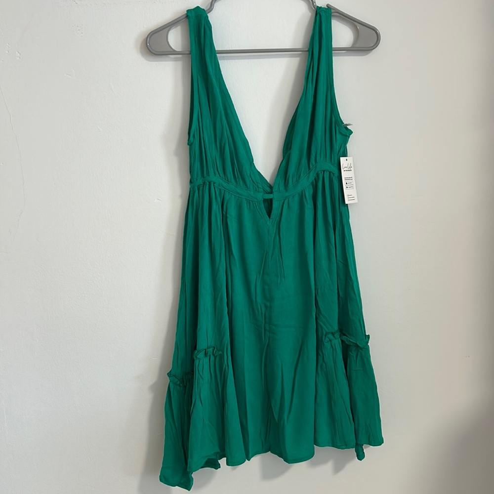 NWT Cupshe Women's Green Deep V Dress